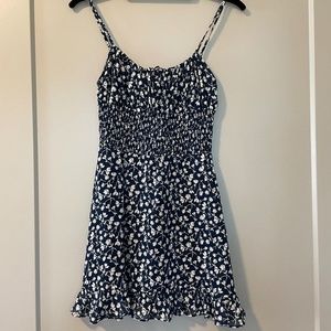 Reformation - Blue Floral Print Mini Dress